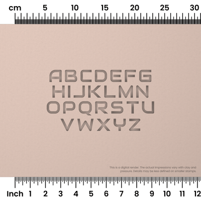 Audiowide | All Caps | Alphabet Stamp Sets - Ceramind® Tools