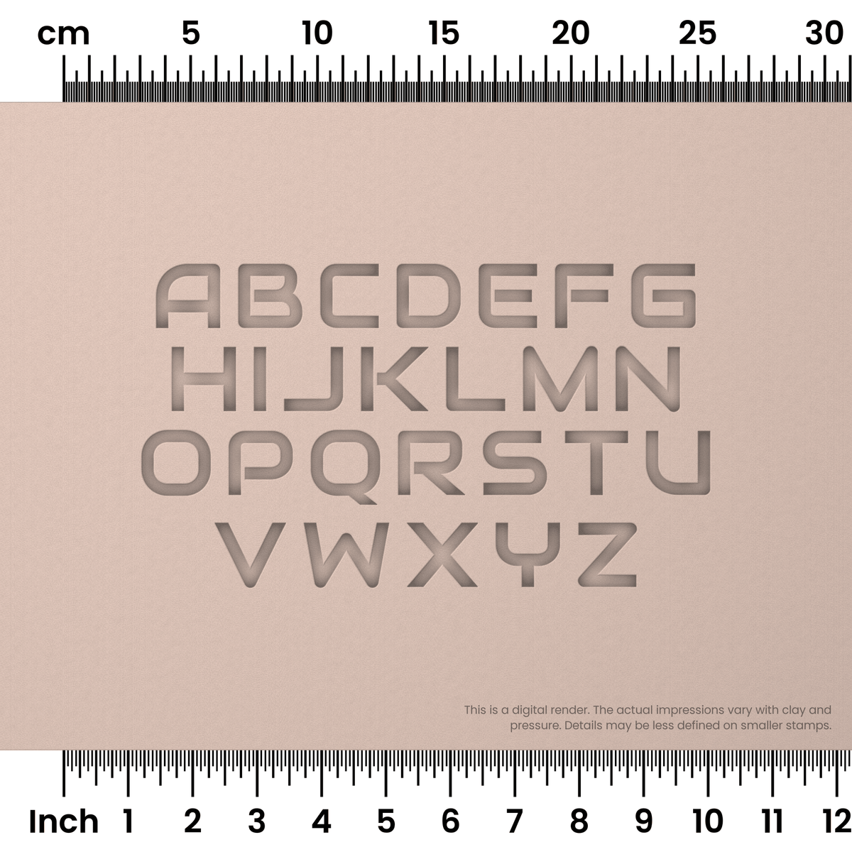 Audiowide | All Caps | Alphabet Stamp Sets - Ceramind® Tools
