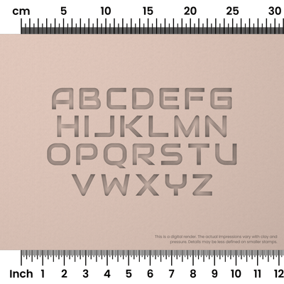 Audiowide | All Caps | Alphabet Stamp Sets - Ceramind® Tools