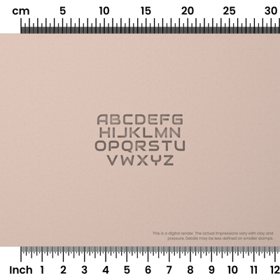 Audiowide | All Caps | Alphabet Stamp Sets - Ceramind® Tools