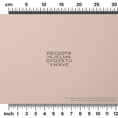 Audiowide | All Caps | Alphabet Stamp Sets - Ceramind® Tools