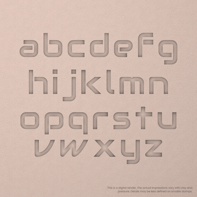 Audiowide | Font Rail Stamp Sets | Letters, Numbers, and Symbols - Ceramind® Tools