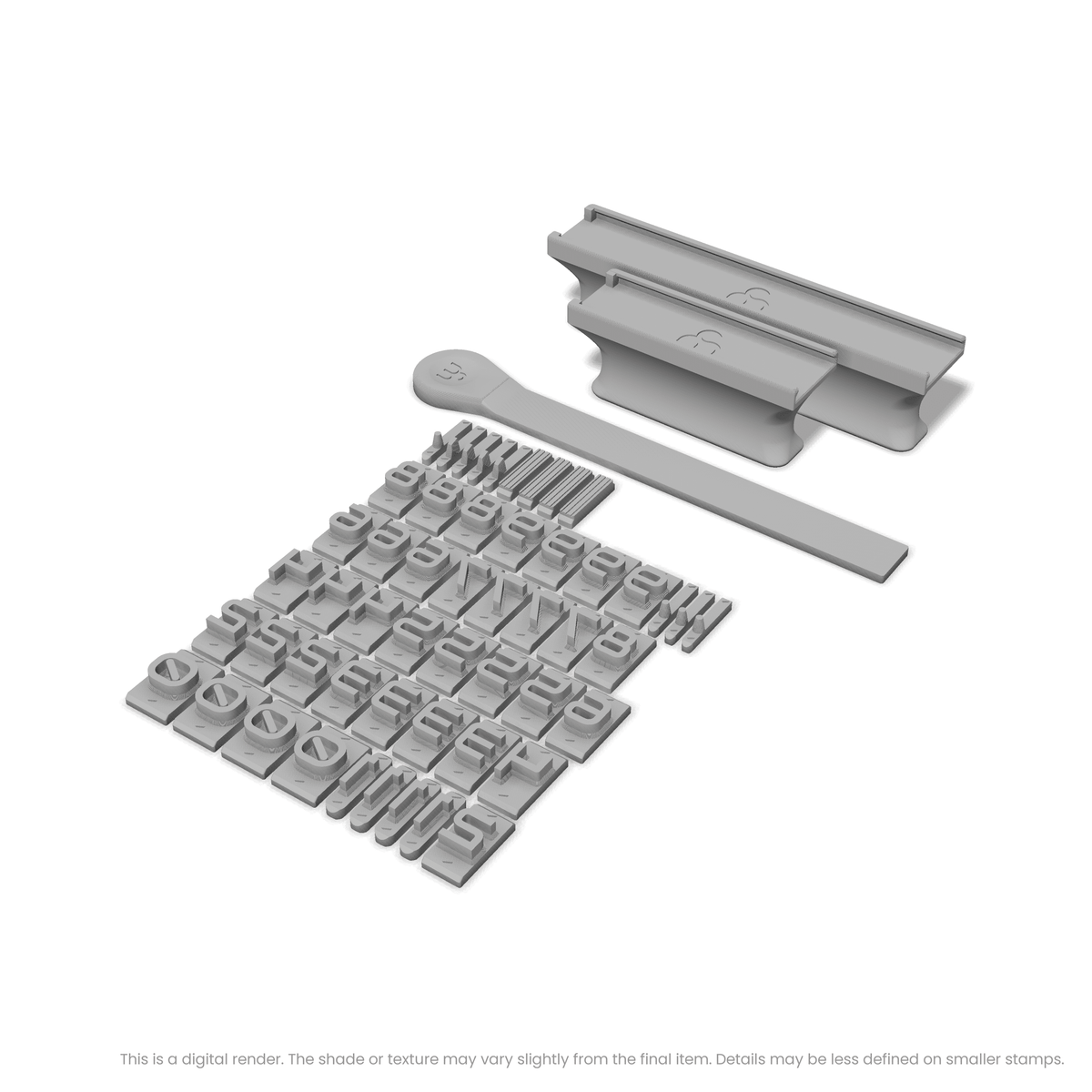 Audiowide | Font Rail Stamp Sets | Letters, Numbers, and Symbols - Ceramind® Tools