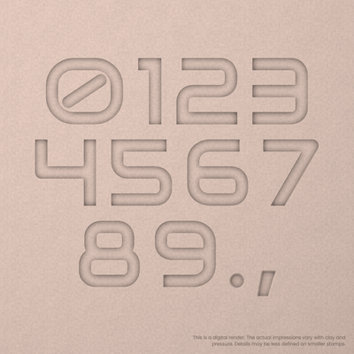 Audiowide | Font Rail Stamp Sets | Letters, Numbers, and Symbols - Ceramind® Tools