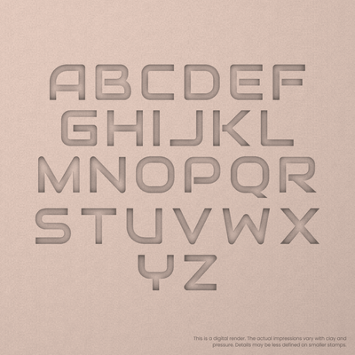 Audiowide | Font Rail Stamp Sets | Letters, Numbers, and Symbols - Ceramind® Tools