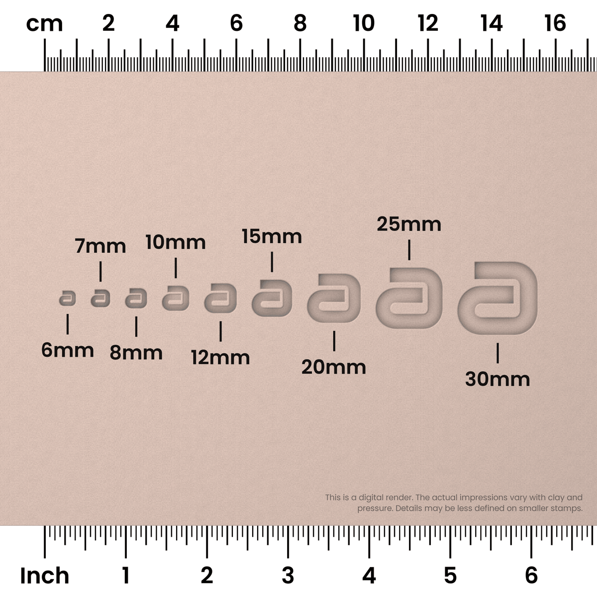 Audiowide | Lowercase | Alphabet Stamp Sets - Ceramind® Tools