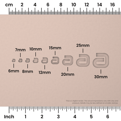 Audiowide | Lowercase | Alphabet Stamp Sets - Ceramind® Tools