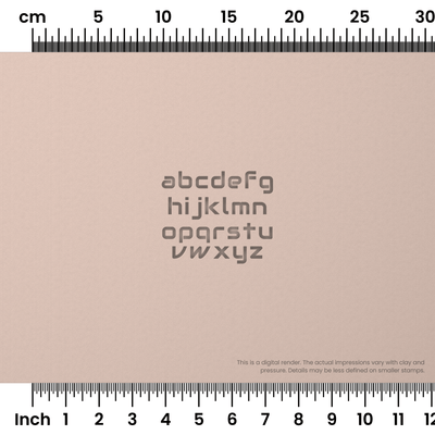 Audiowide | Lowercase | Alphabet Stamp Sets - Ceramind® Tools