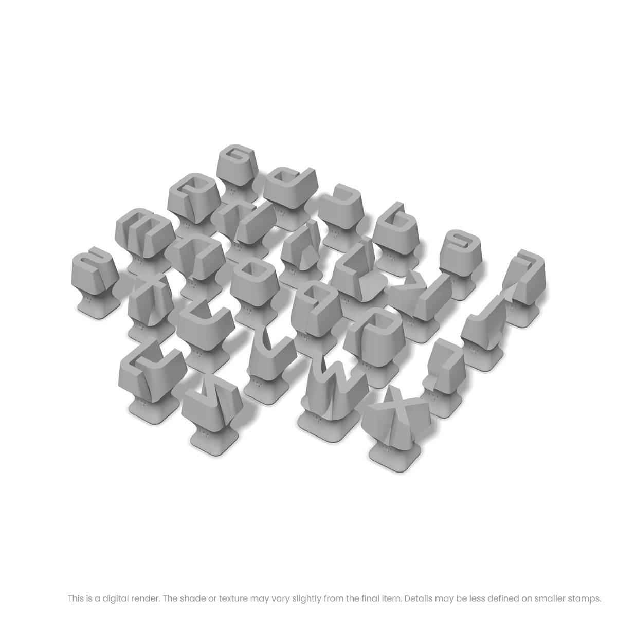 Audiowide | Lowercase | Alphabet Stamp Sets - Ceramind® Tools