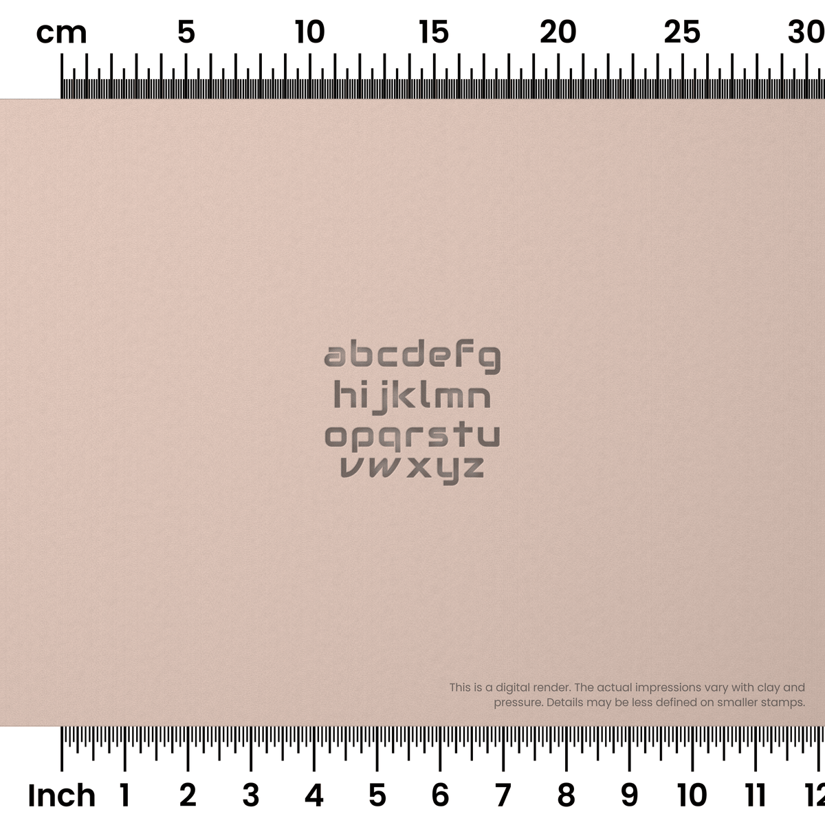 Audiowide | Lowercase | Alphabet Stamp Sets - Ceramind® Tools