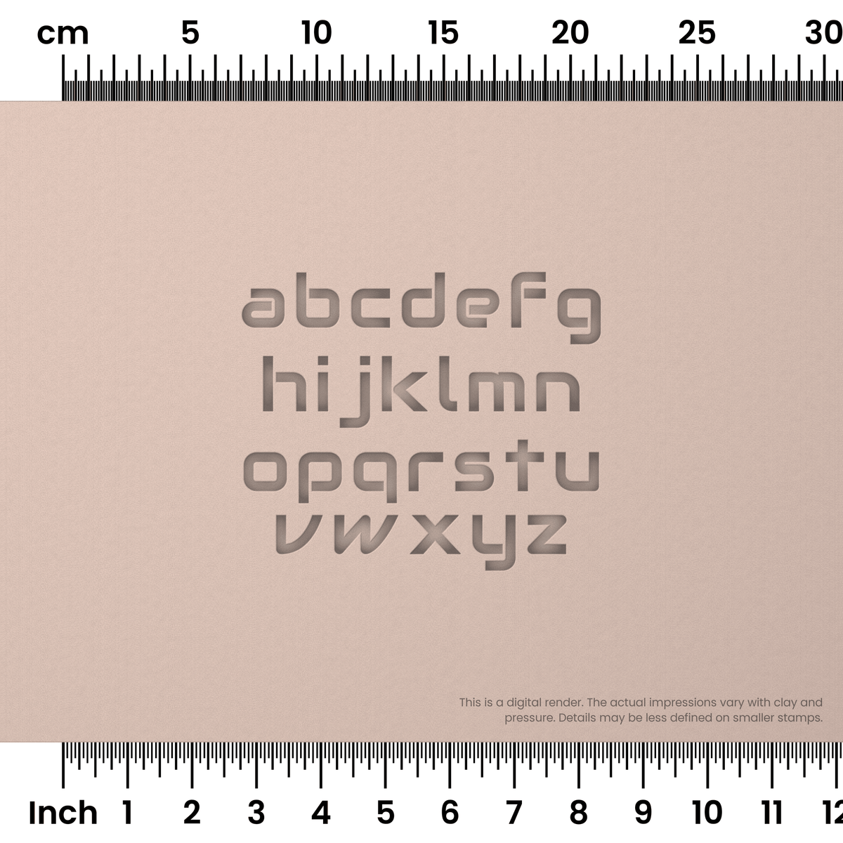 Audiowide | Lowercase | Alphabet Stamp Sets - Ceramind® Tools