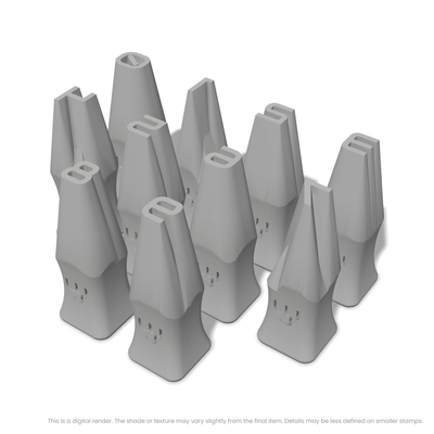 Audiowide | Number Stamp Sets - Ceramind® Tools