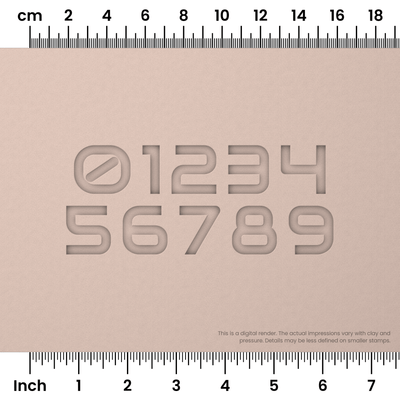Audiowide | Number Stamp Sets - Ceramind® Tools