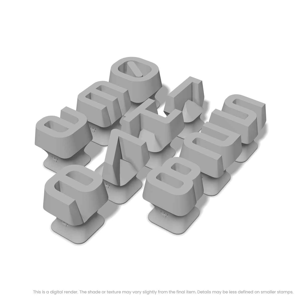 Audiowide | Number Stamp Sets - Ceramind® Tools
