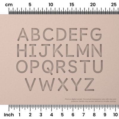 Borel | All Caps | Alphabet Stamp Sets - Ceramind® Tools