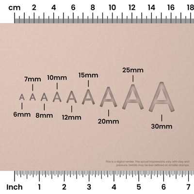 Borel | All Caps | Alphabet Stamp Sets - Ceramind® Tools