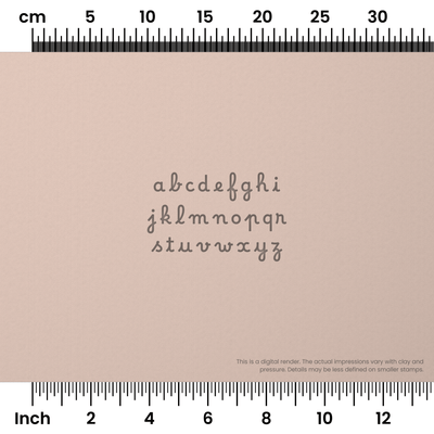 Borel | Lowercase | Alphabet Stamp Sets - Ceramind® Tools