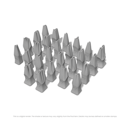 Borel | Lowercase | Alphabet Stamp Sets - Ceramind® Tools