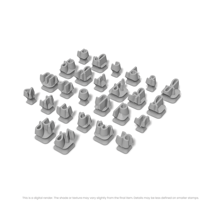 Borel | Lowercase | Alphabet Stamp Sets - Ceramind® Tools