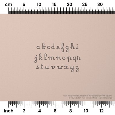 Borel | Lowercase | Alphabet Stamp Sets - Ceramind® Tools