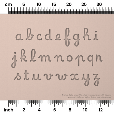 Borel | Lowercase | Alphabet Stamp Sets - Ceramind® Tools