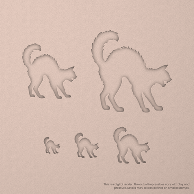 Cat with Arched Back Stamps - Ceramind® Tools