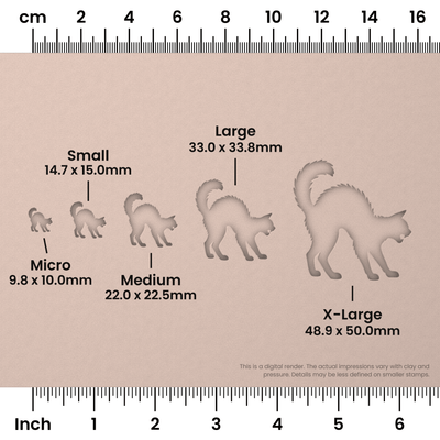 Cat with Arched Back Stamps - Ceramind® Tools