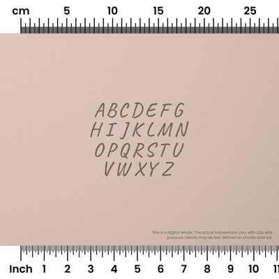 Caveat | All Caps | Alphabet Stamp Sets - Ceramind® Tools