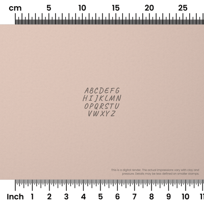 Caveat | All Caps | Alphabet Stamp Sets - Ceramind® Tools