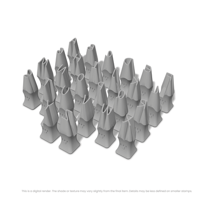 Caveat | All Caps | Alphabet Stamp Sets - Ceramind® Tools