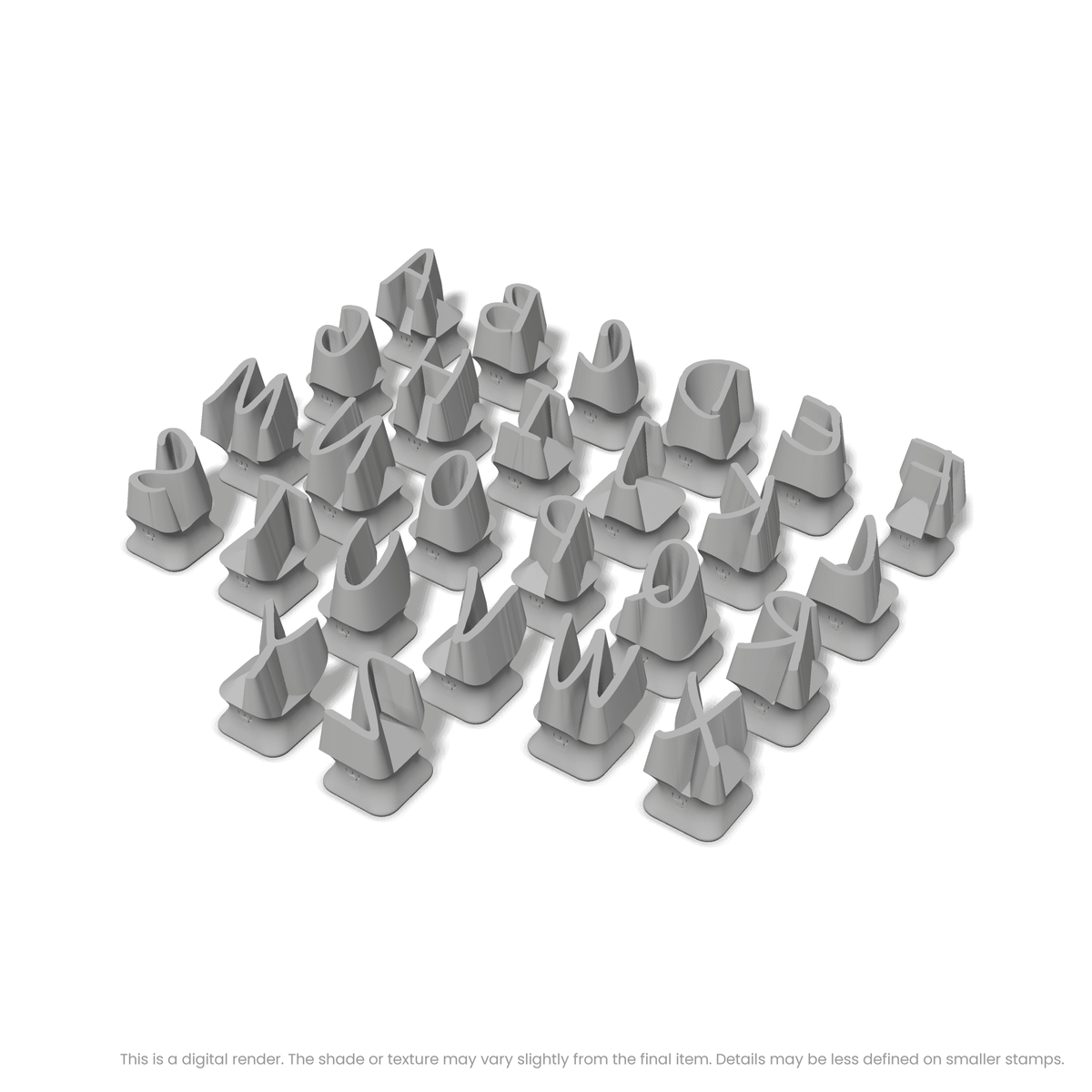 Caveat | All Caps | Alphabet Stamp Sets - Ceramind® Tools