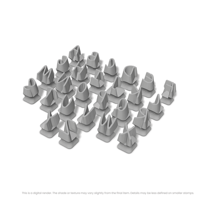 Caveat | All Caps | Alphabet Stamp Sets - Ceramind® Tools