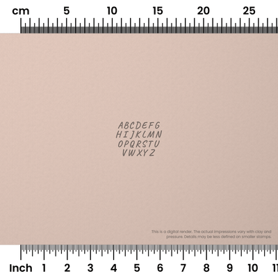 Caveat | All Caps | Alphabet Stamp Sets - Ceramind® Tools