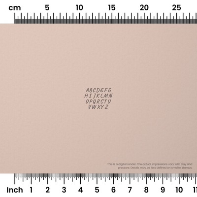 Caveat | All Caps | Alphabet Stamp Sets - Ceramind® Tools