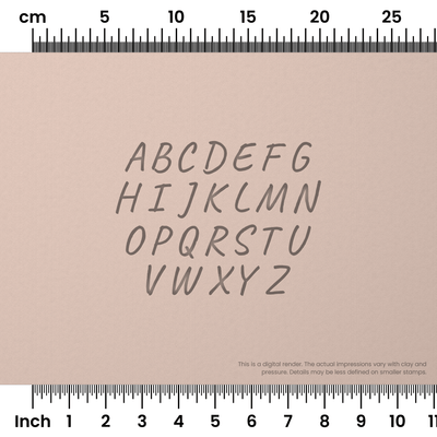 Caveat | All Caps | Alphabet Stamp Sets - Ceramind® Tools