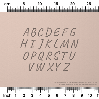 Caveat | All Caps | Alphabet Stamp Sets - Ceramind® Tools