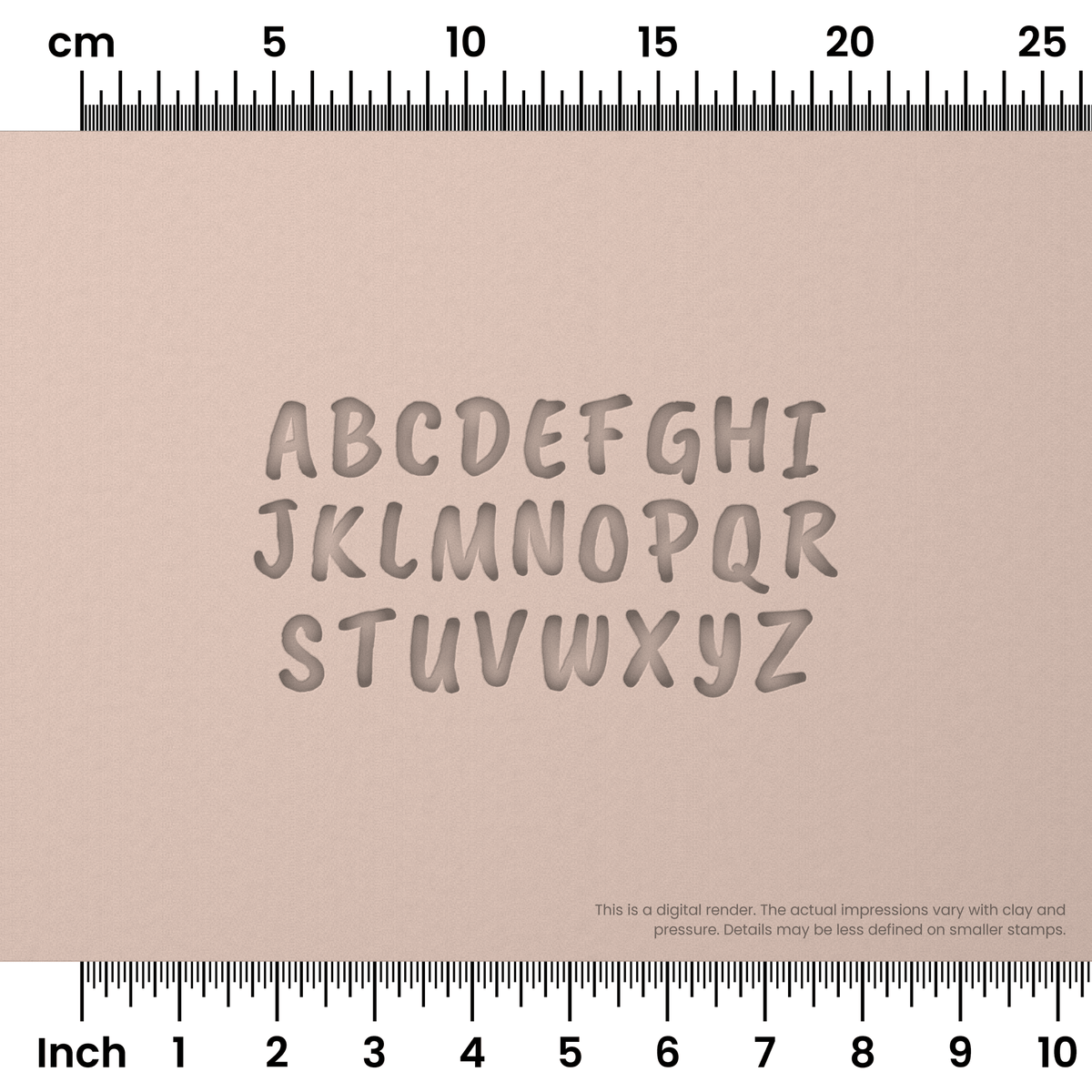 Caveat Brush | All Caps | Alphabet Stamp Sets - Ceramind® Tools