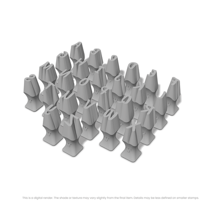 Caveat Brush | All Caps | Alphabet Stamp Sets - Ceramind® Tools