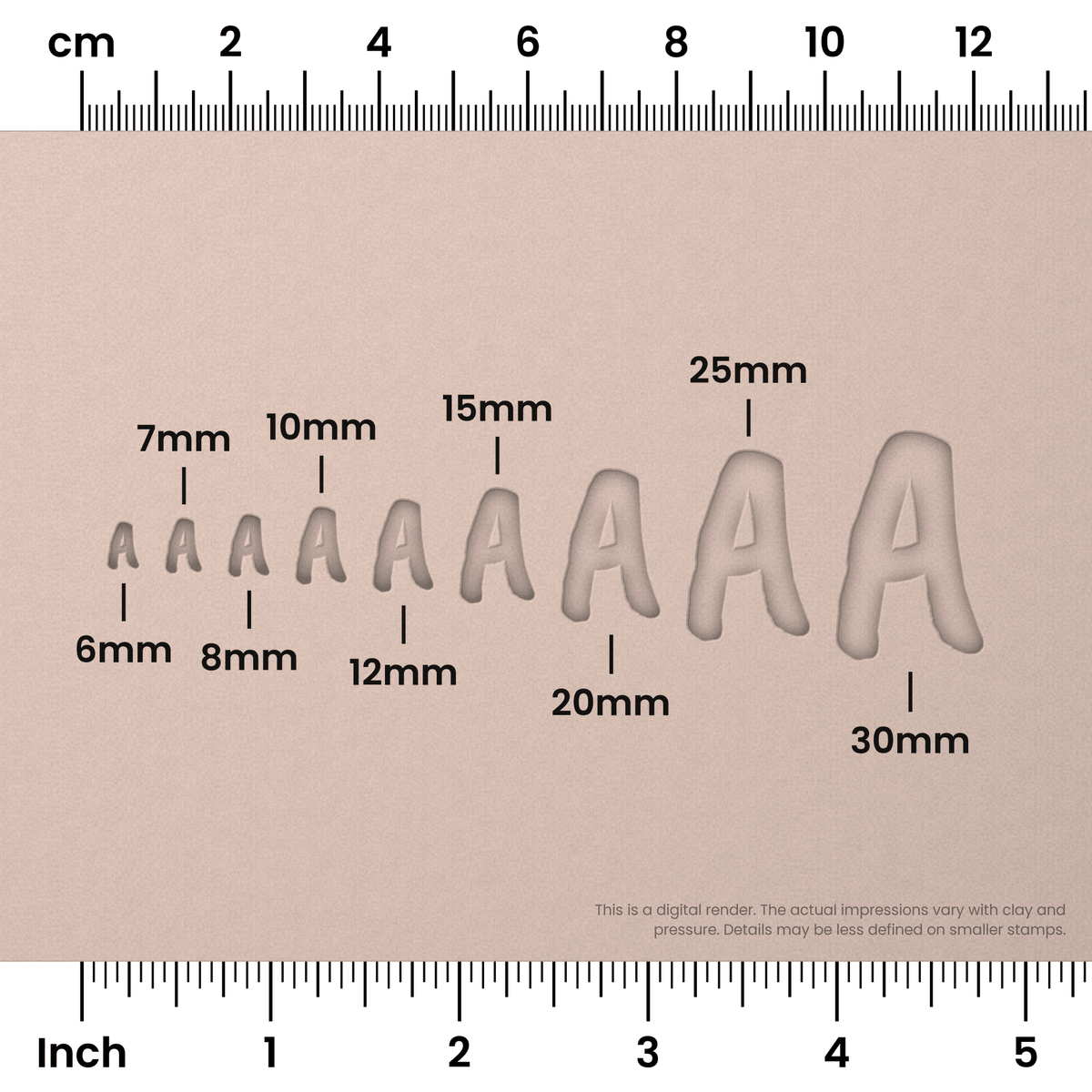 Caveat Brush | All Caps | Alphabet Stamp Sets - Ceramind® Tools