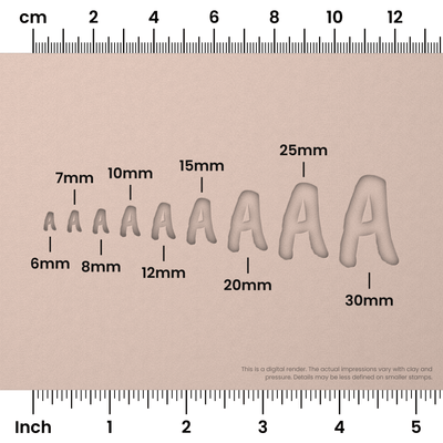 Caveat Brush | All Caps | Alphabet Stamp Sets - Ceramind® Tools