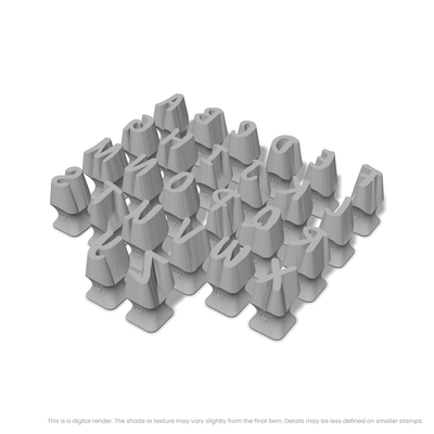 Caveat Brush | All Caps | Alphabet Stamp Sets - Ceramind® Tools