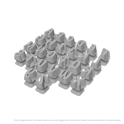 Caveat Brush | All Caps | Alphabet Stamp Sets - Ceramind® Tools