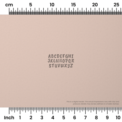 Caveat Brush | All Caps | Alphabet Stamp Sets - Ceramind® Tools