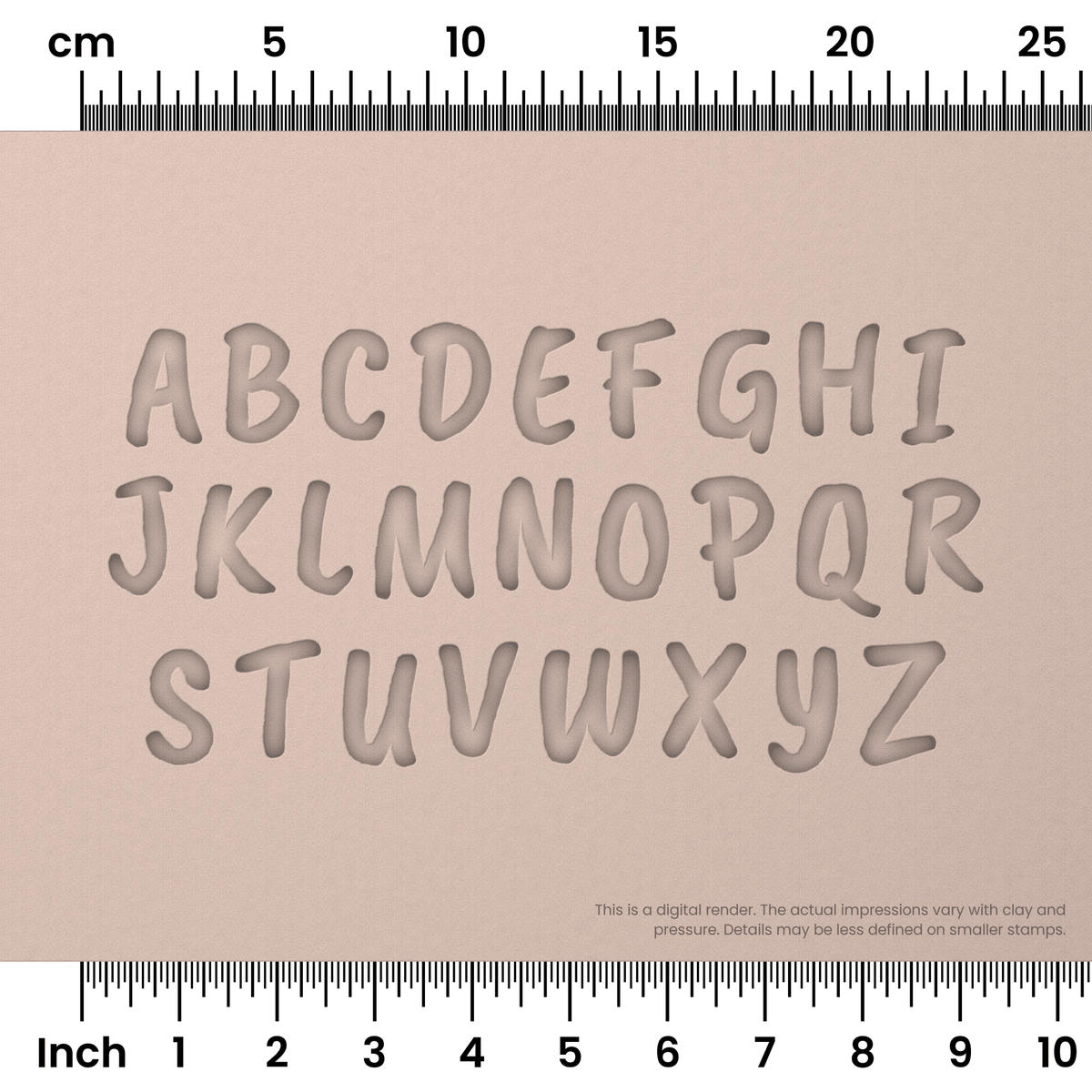 Caveat Brush | All Caps | Alphabet Stamp Sets - Ceramind® Tools