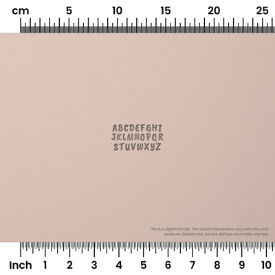 Caveat Brush | All Caps | Alphabet Stamp Sets - Ceramind® Tools