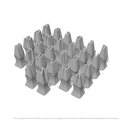 Caveat Brush | All Caps | Alphabet Stamp Sets - Ceramind® Tools