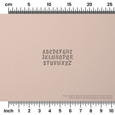 Caveat Brush | All Caps | Alphabet Stamp Sets - Ceramind® Tools
