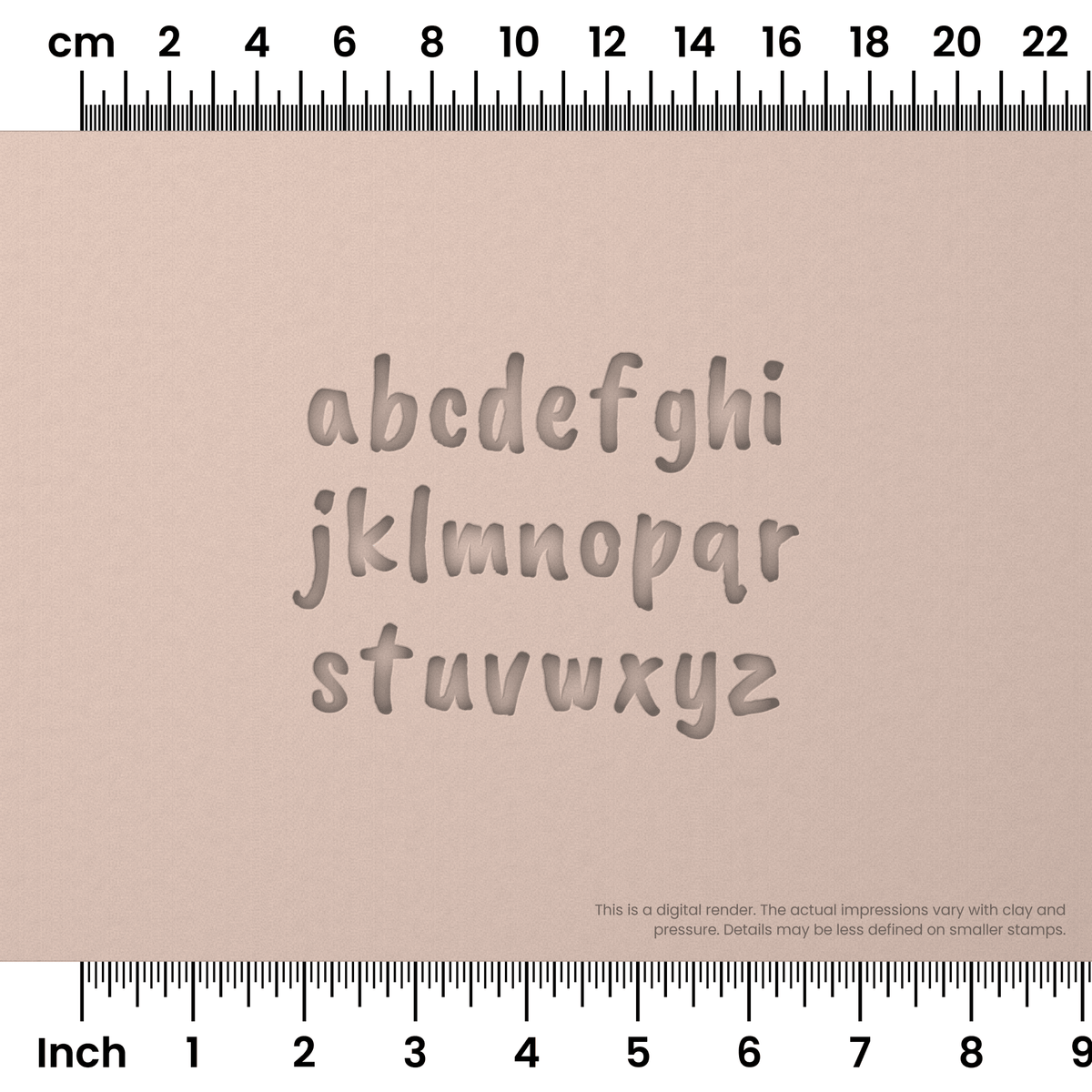 Caveat Brush | Lowercase | Alphabet Stamp Sets - Ceramind® Tools