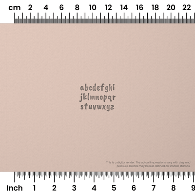 Caveat Brush | Lowercase | Alphabet Stamp Sets - Ceramind® Tools
