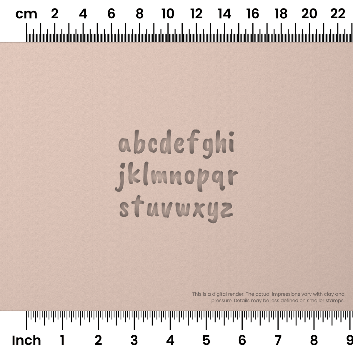 Caveat Brush | Lowercase | Alphabet Stamp Sets - Ceramind® Tools